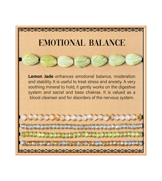 Bracelet Feuille de Jade Citron