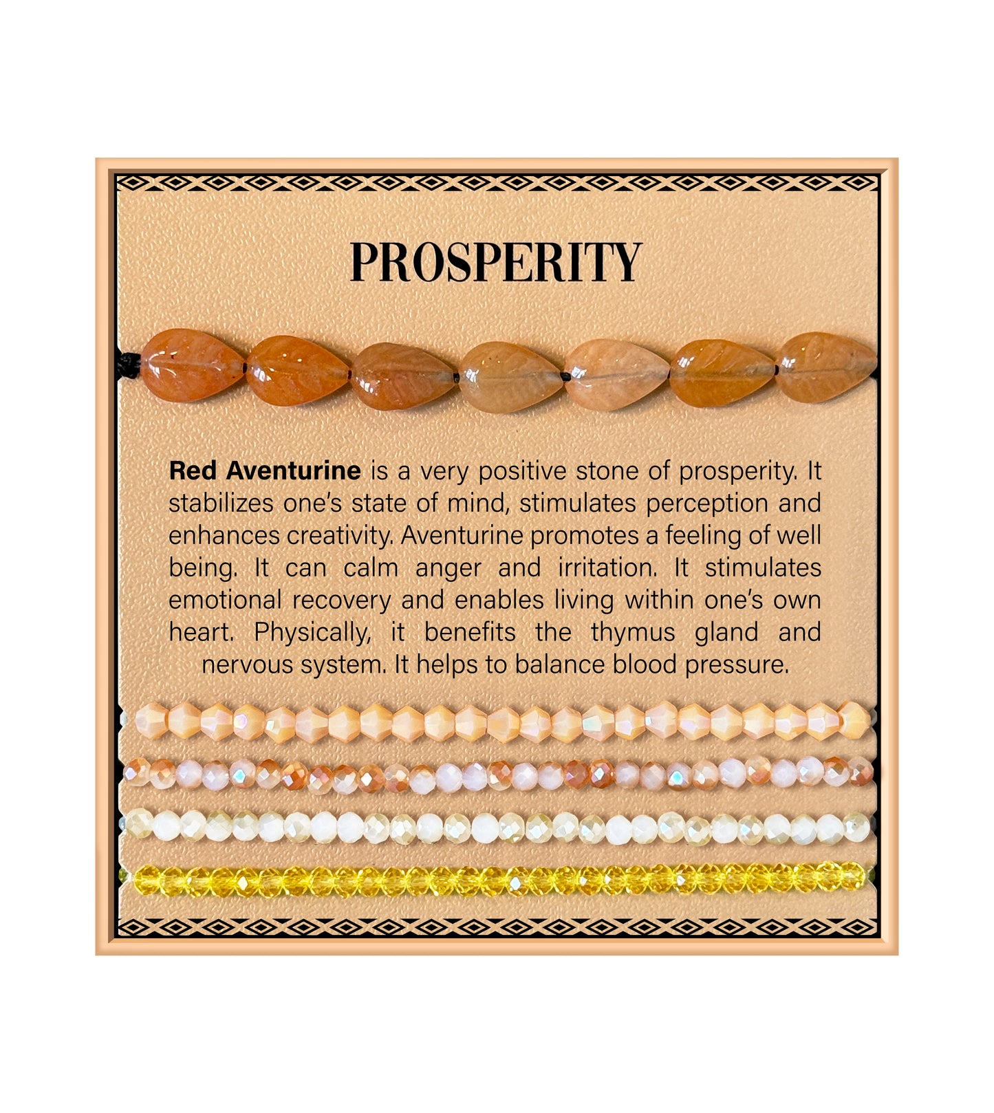 Leaf Stone Bracelet - Red Aventureine