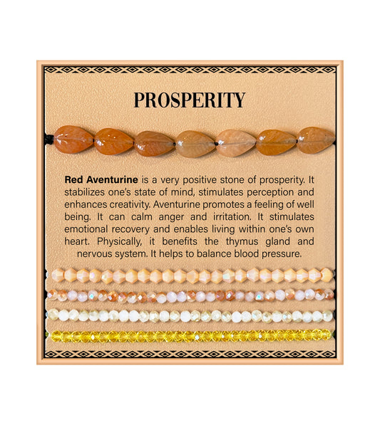 Bracelet Feuille Pierre - Aventureine Rouge