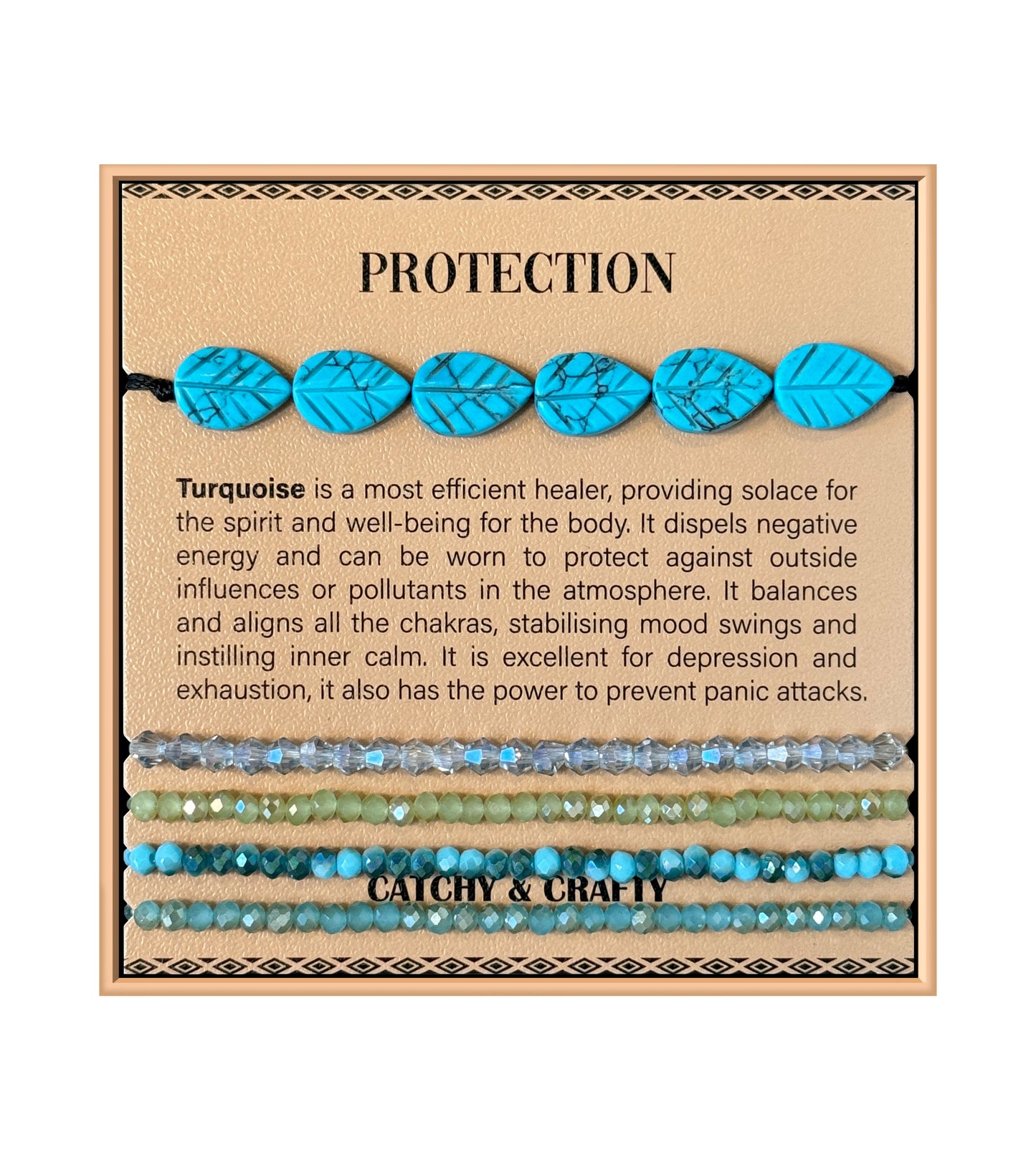 Leaf Stone Bracelet - Turquoise