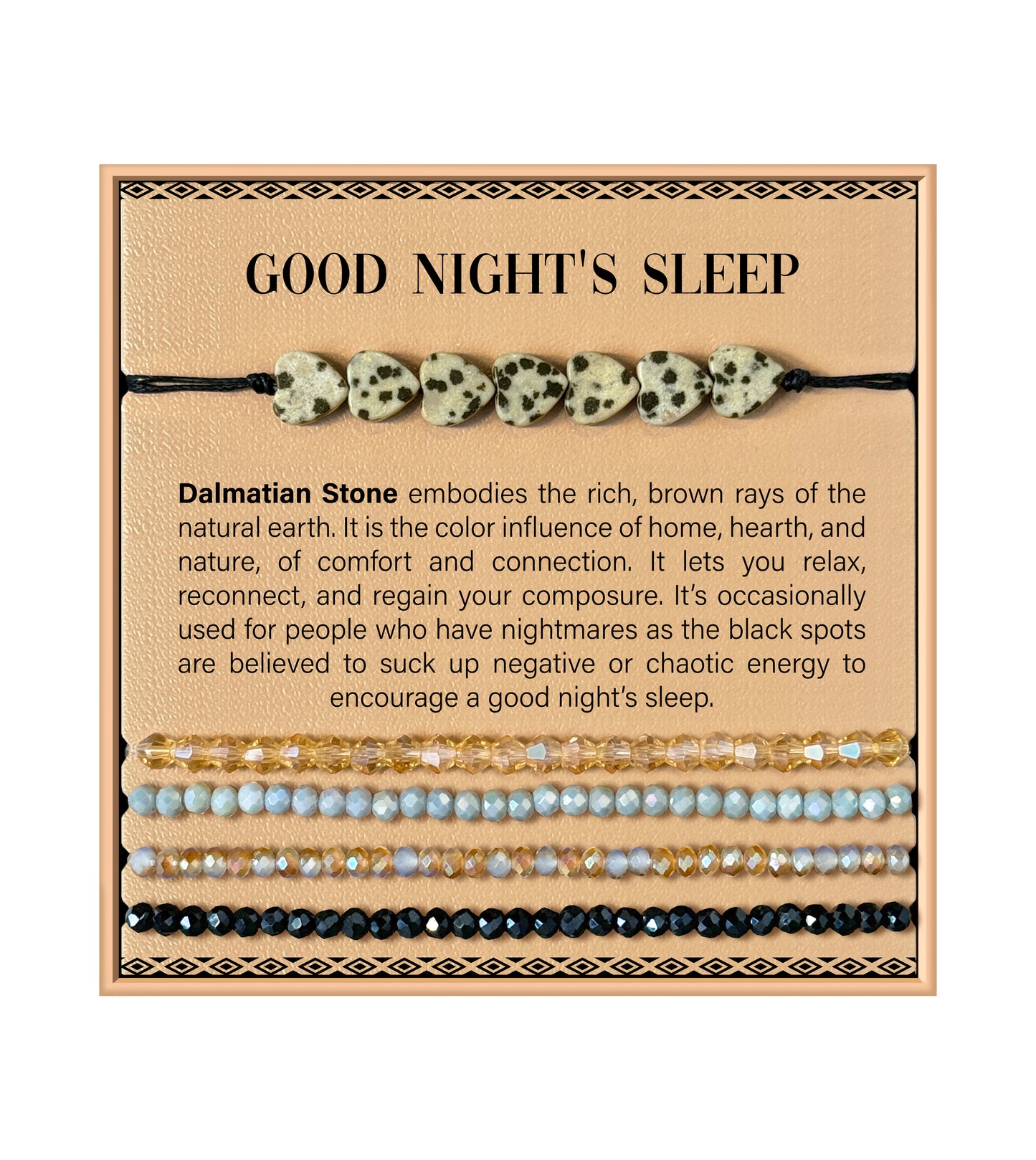 Heart Stone Bracelet - Dalmatian