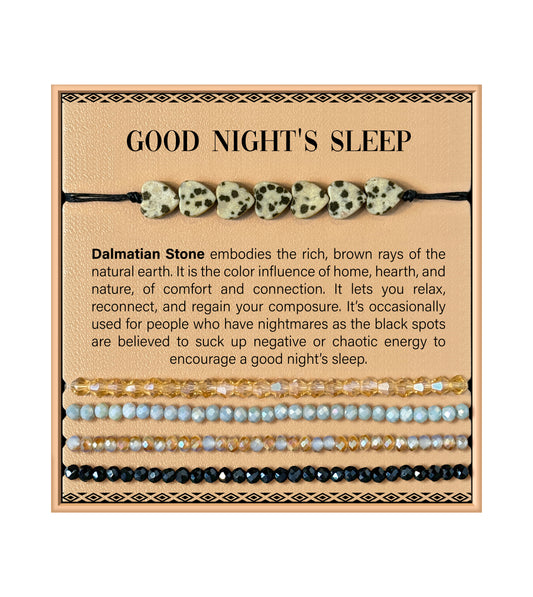 Bracelet Pierre Coeur - Dalmatien