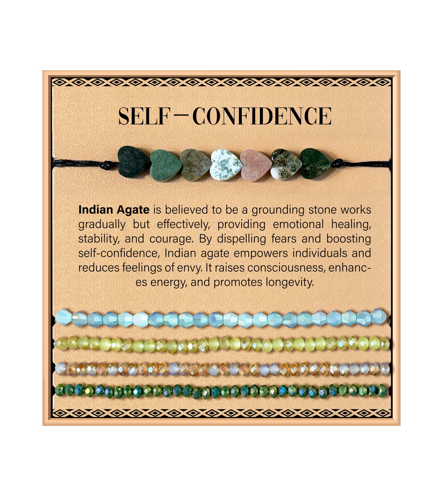 Heart Stone Bracelet - Indian Agate