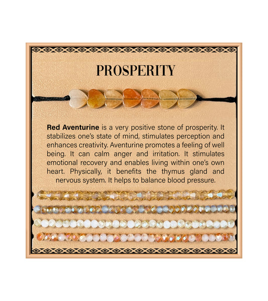 Bracelet Pierre Cœur - Aventurine Rouge