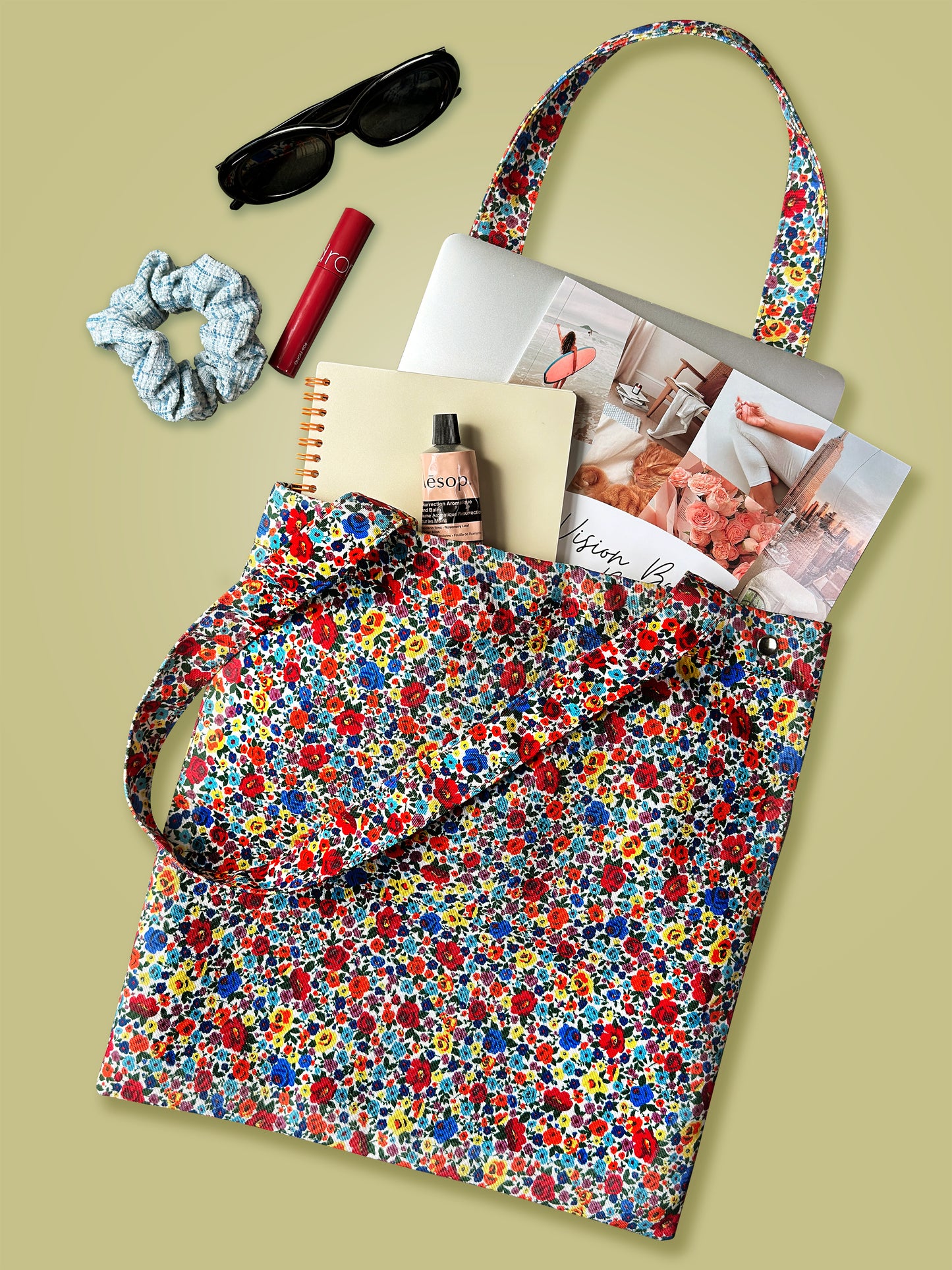 Boho Tote Bag - Blooms