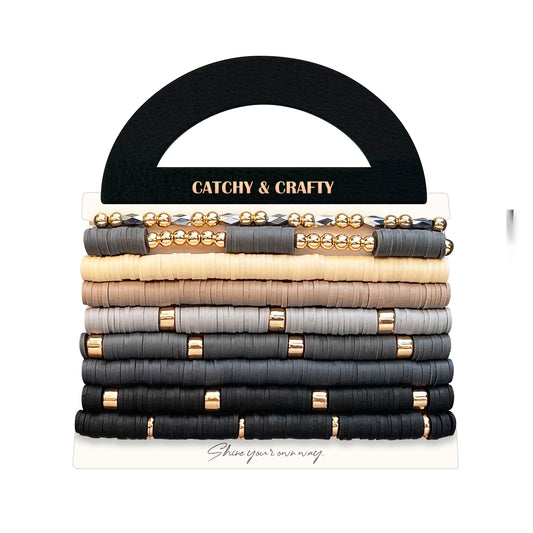 Bracelet Heishi - Noir Multi 01