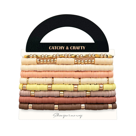 Bracelet Heishi - Marron Multi 01