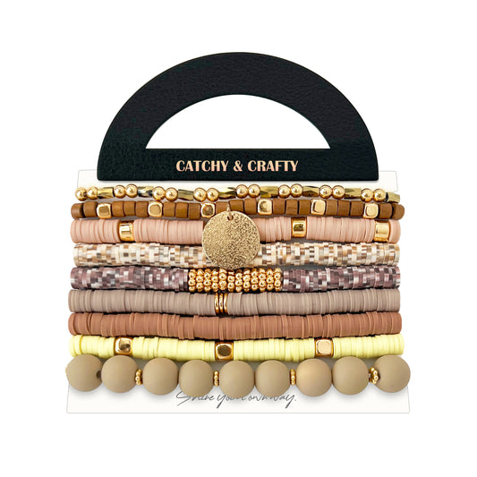 Bracelet Heishi - Marron Multi 02