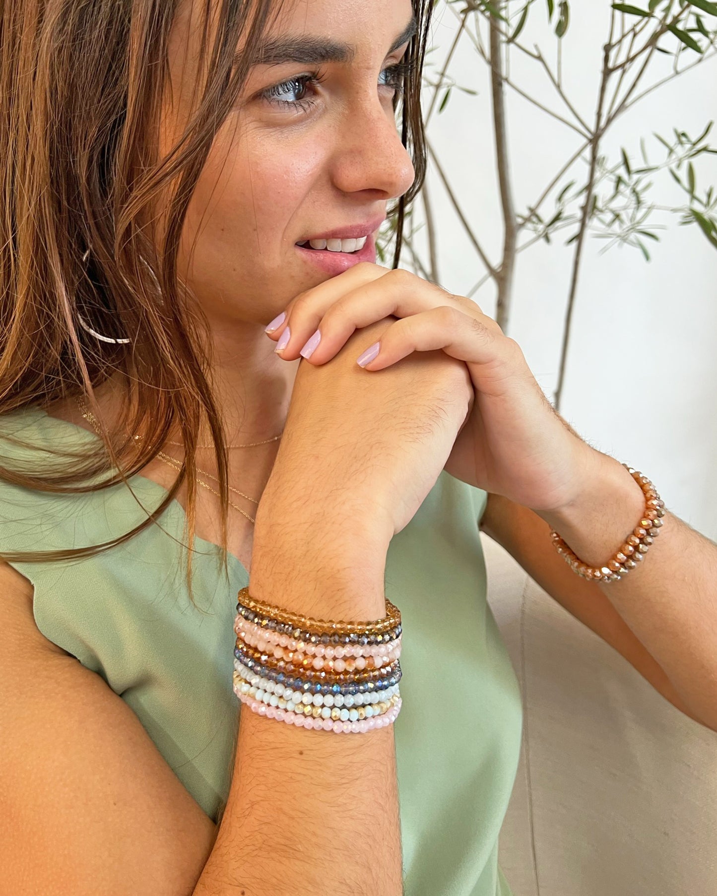 Crystal Bracelet - Bohemian Light Brown