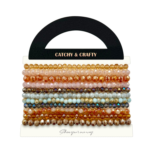 Bracelet en cristal - Bohème marron clair