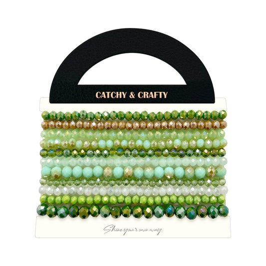 Bracelet en cristal - Vert forêt