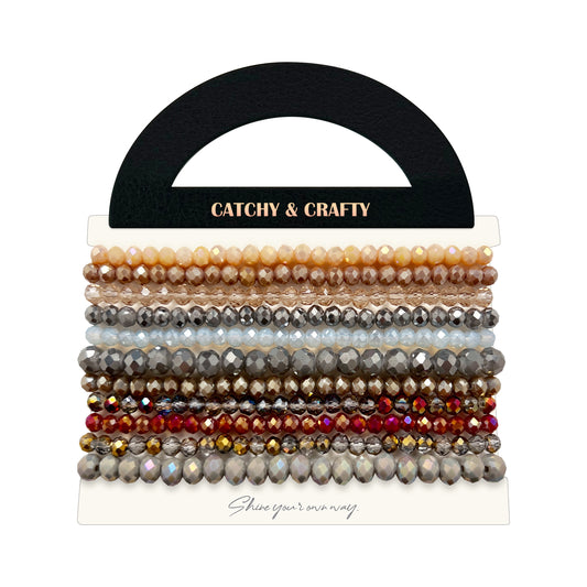 Bracelet en cristal - Gris hématite