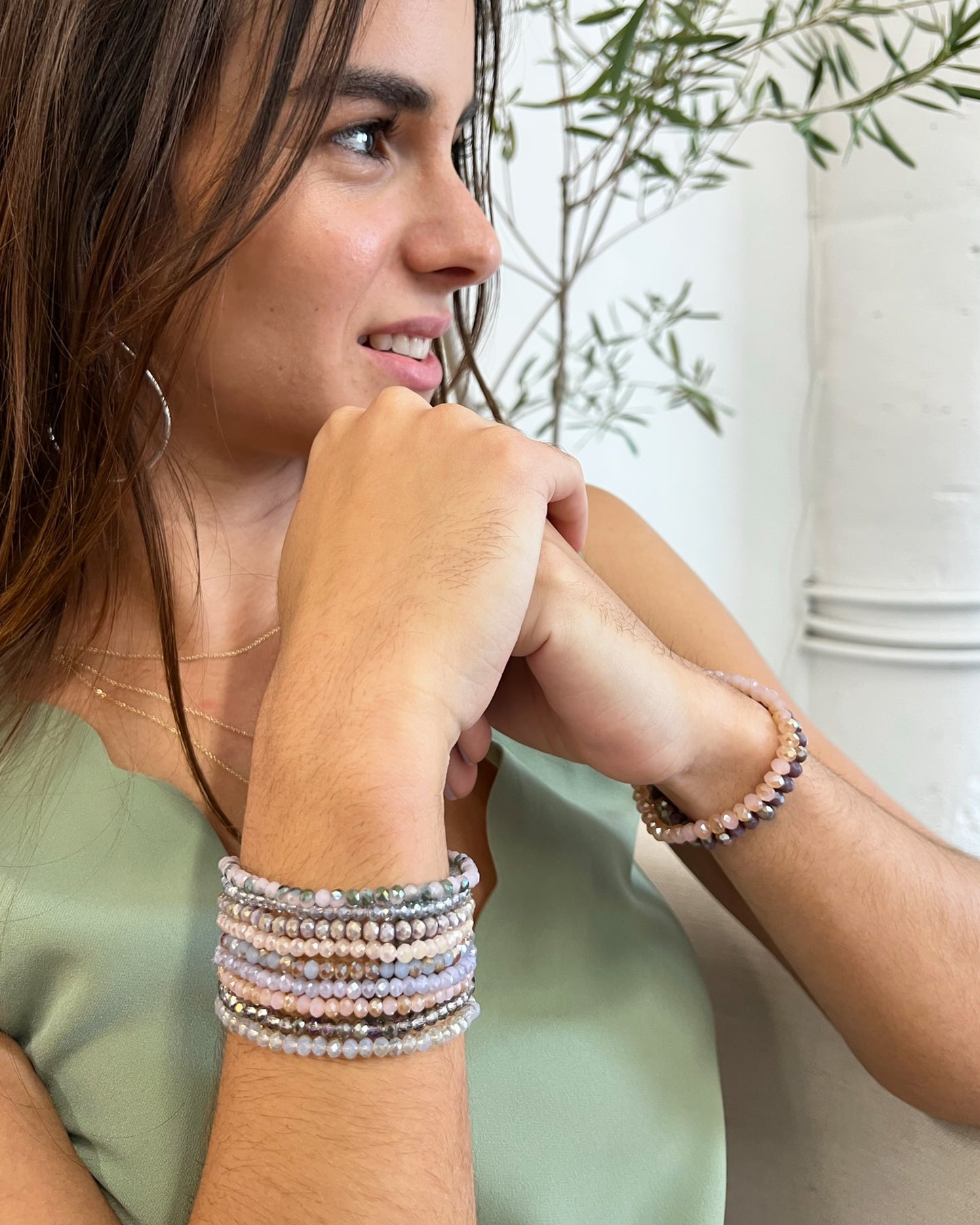 Crystal Bracelet - Pink Lavender