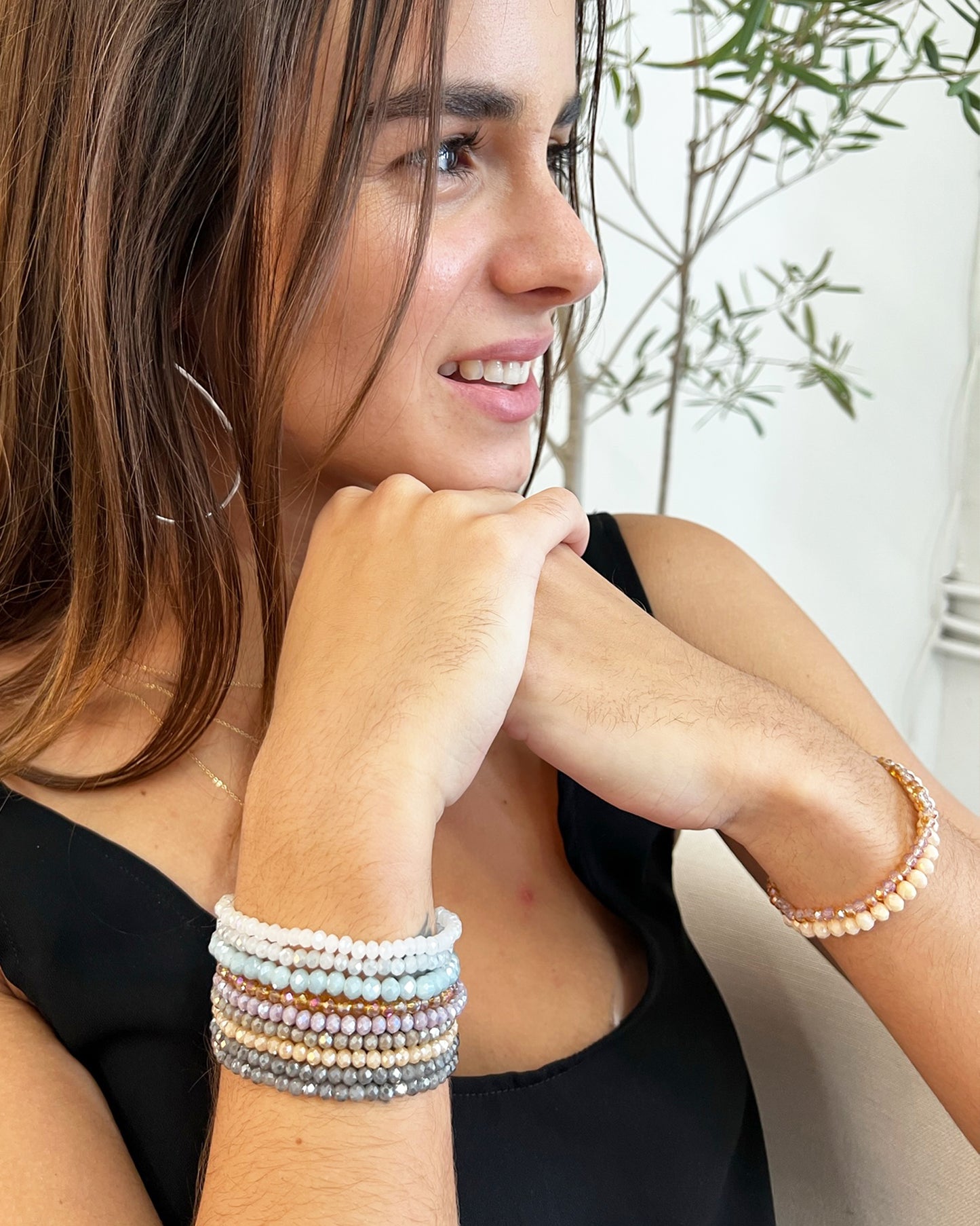 Crystal Bracelet - Choco Brown