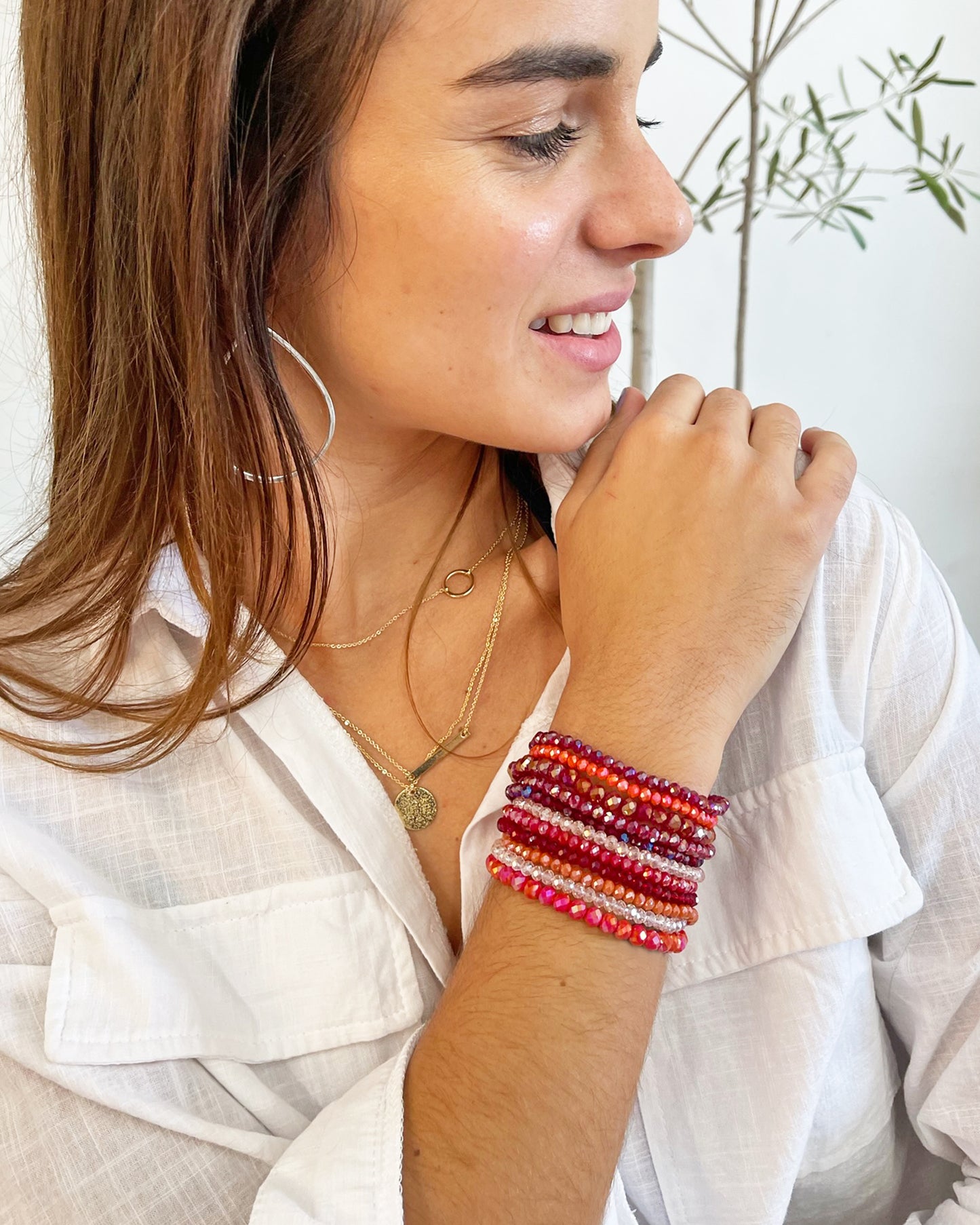 Crystal Bracelet - Cherry Red