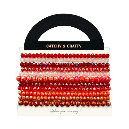 Bracelet en cristal - Rouge cerise