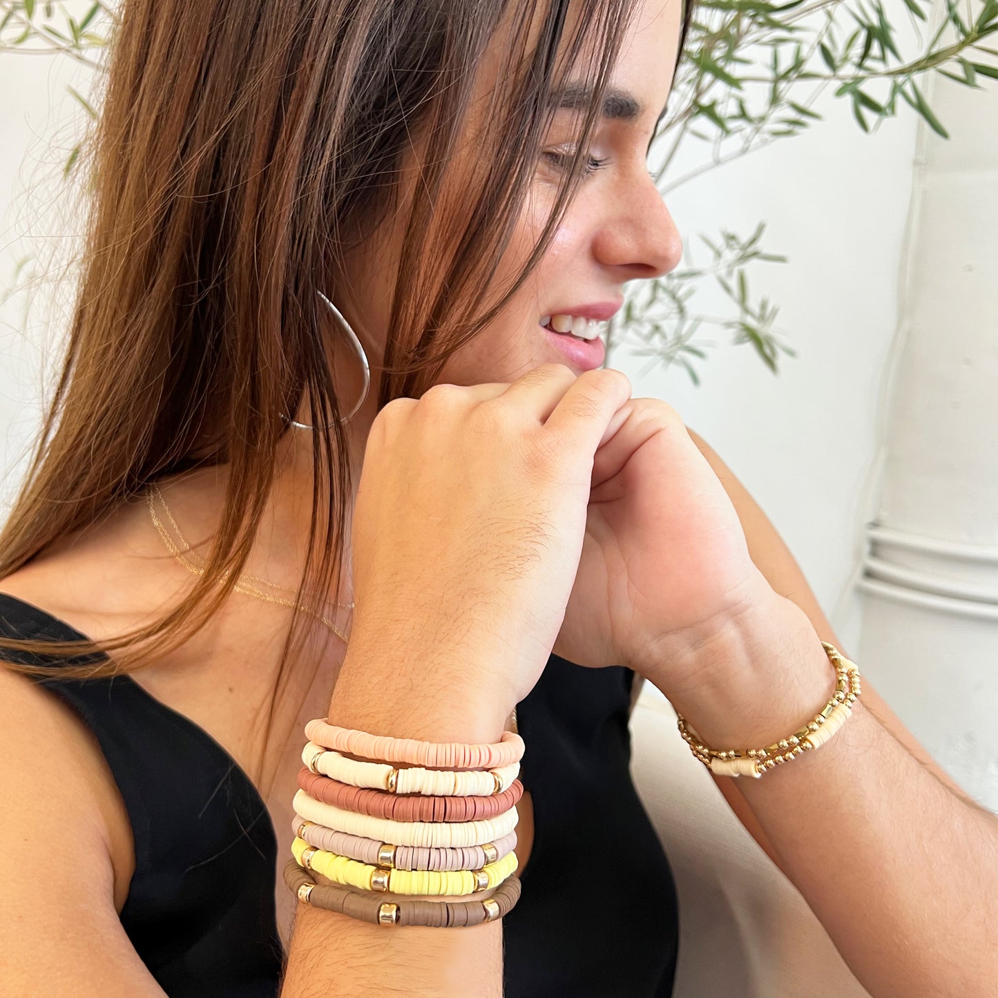 Heishi Bracelet - Brown Multi 01