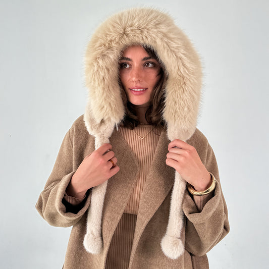 Faux Fur Winter Hat - Snow White