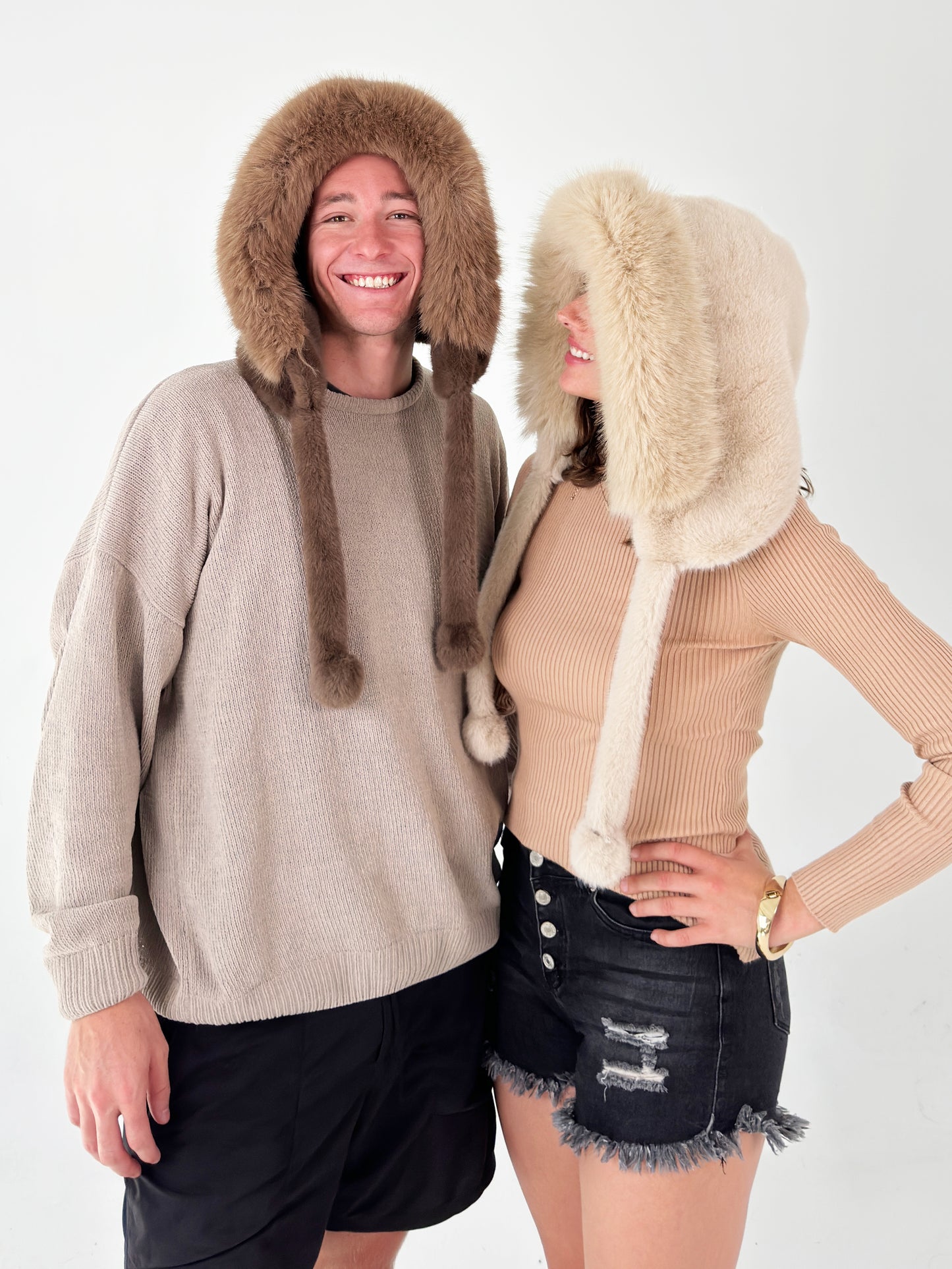 Faux Fur Winter Hat - Snow White