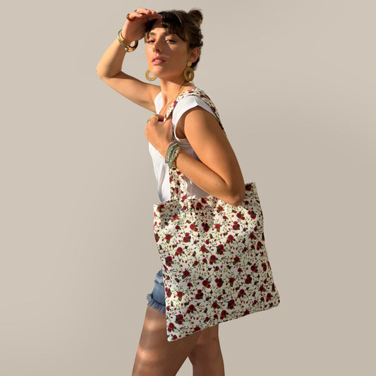 Sac fourre-tout bohème - Rose Bloom