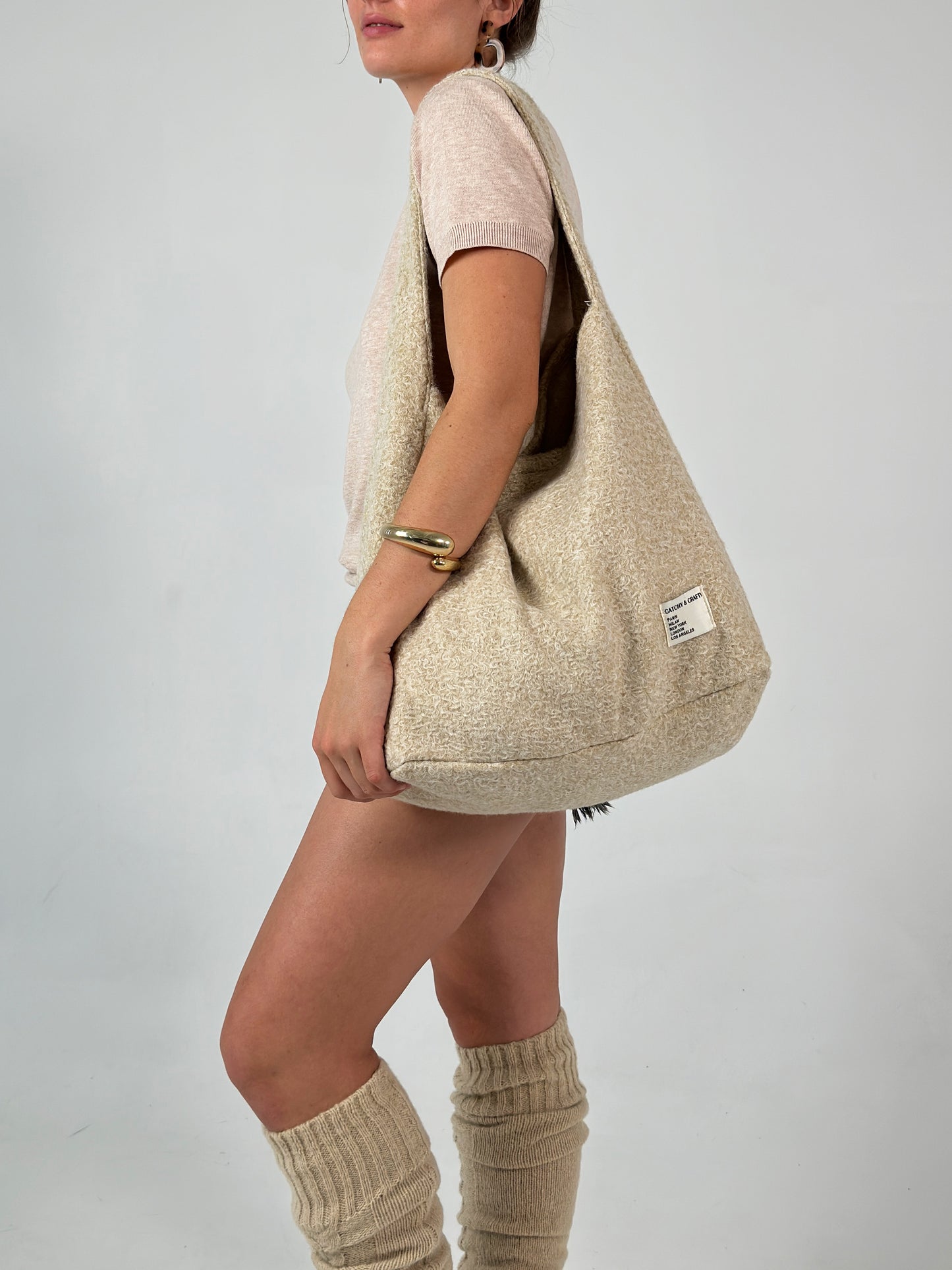 Sac Boho en peluche - Blanche-Neige