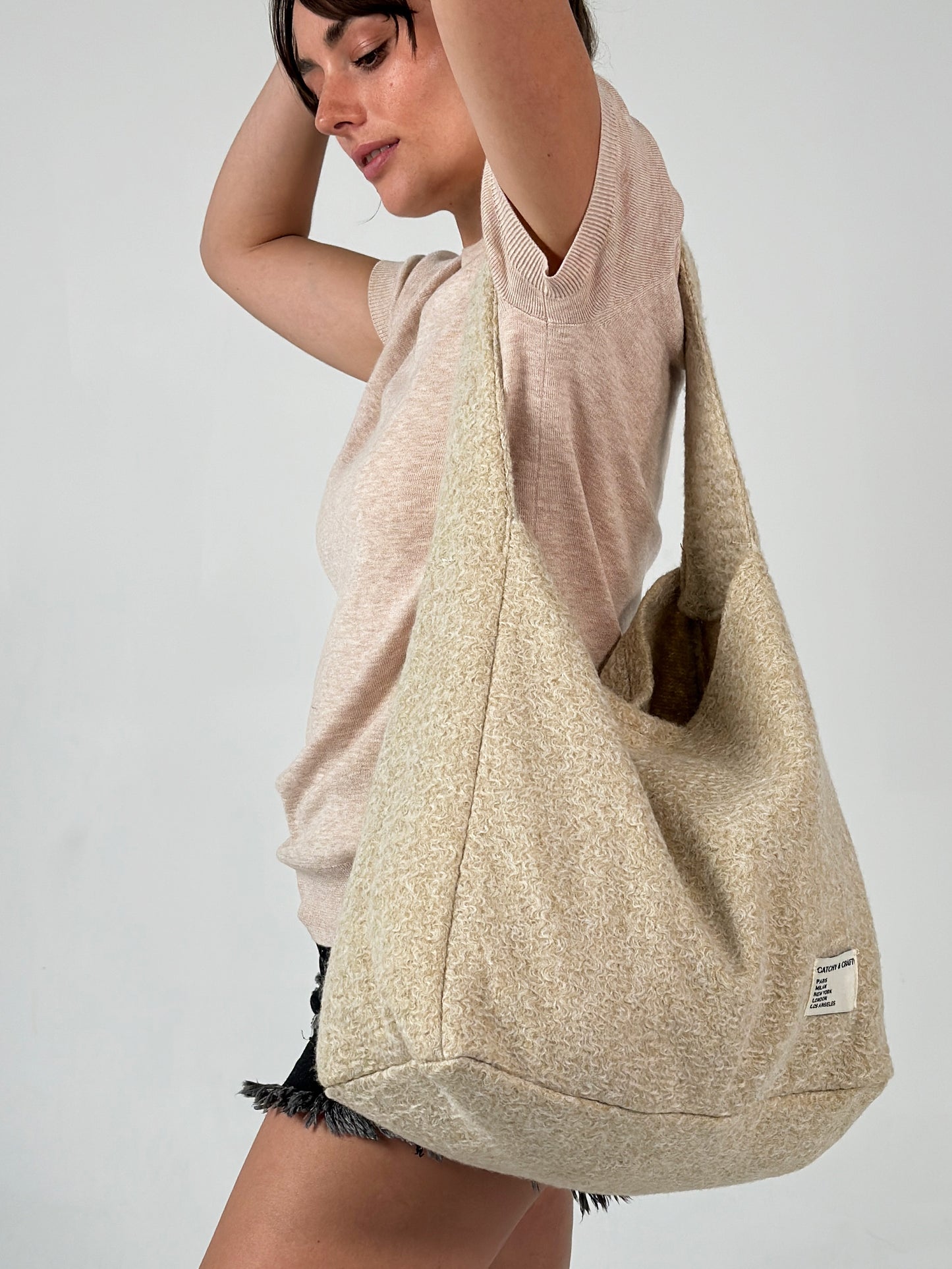 Sac Boho en peluche - Blanche-Neige
